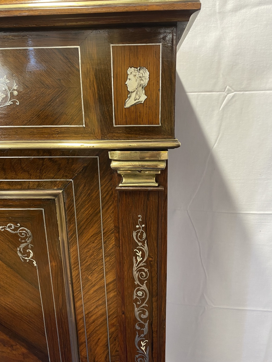 Napoleon III Sideboard With Mother-of-pearl And Ivory Tin Marquetry -photo-5