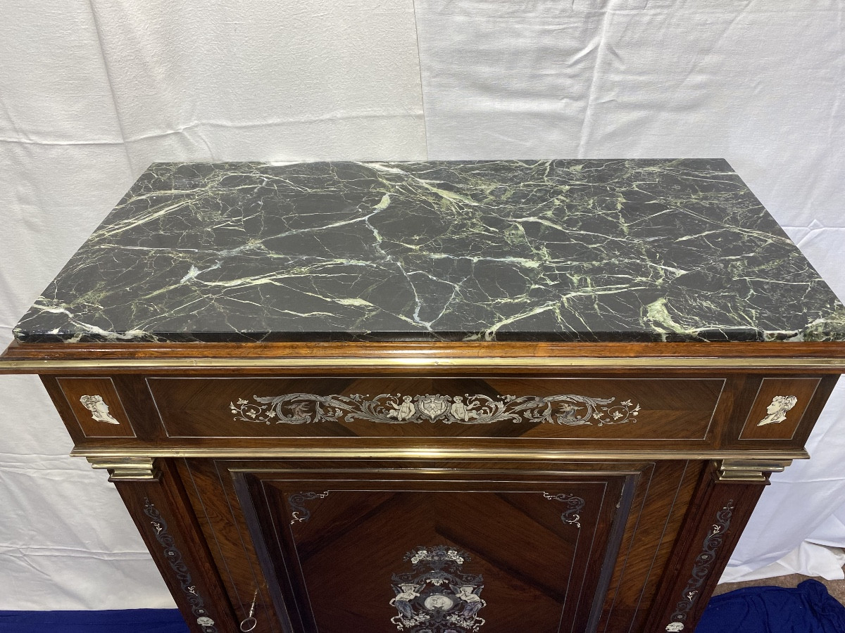 Napoleon III Sideboard With Mother-of-pearl And Ivory Tin Marquetry -photo-6