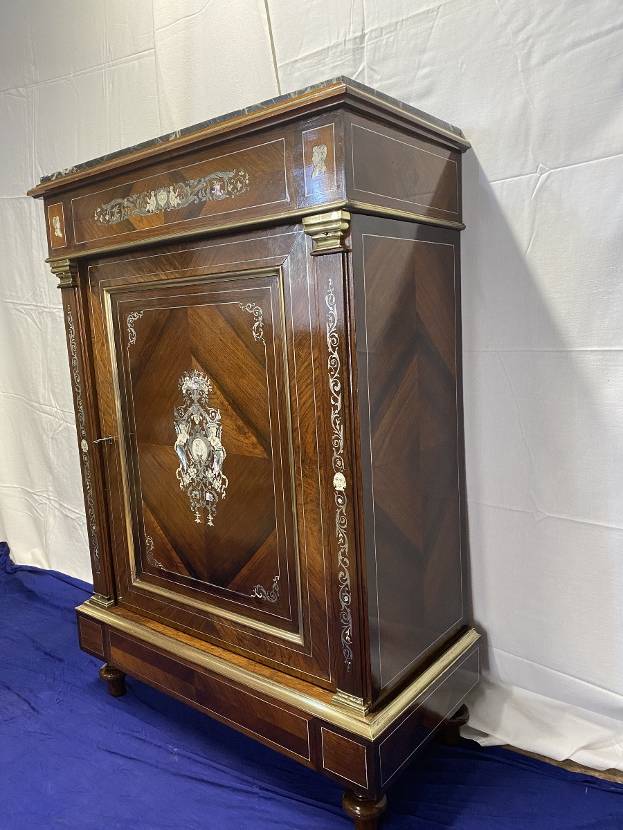 Napoleon III Sideboard With Mother-of-pearl And Ivory Tin Marquetry -photo-7