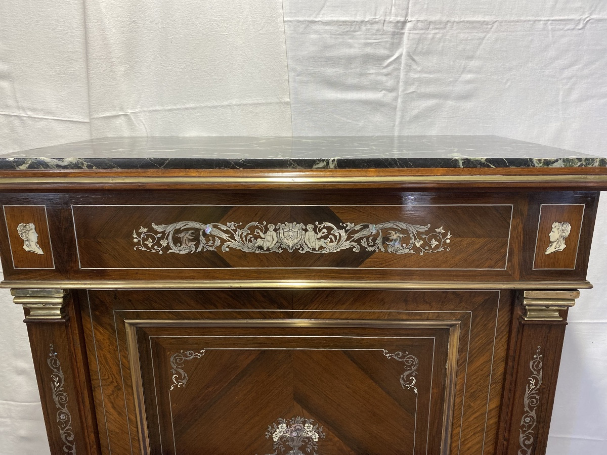 Napoleon III Sideboard With Mother-of-pearl And Ivory Tin Marquetry -photo-8