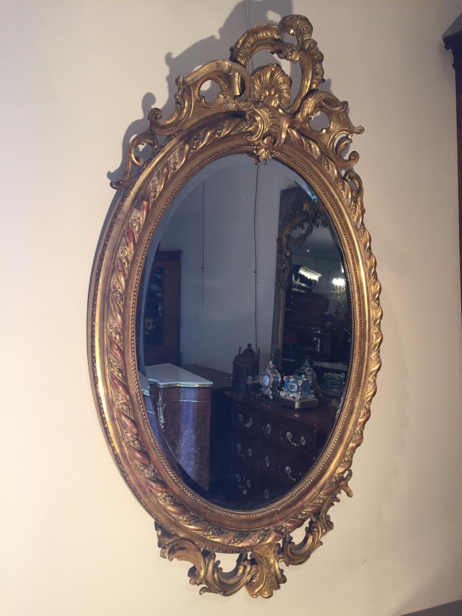 A Large Mirror Medallion Gold The Gold Leaf-photo-3