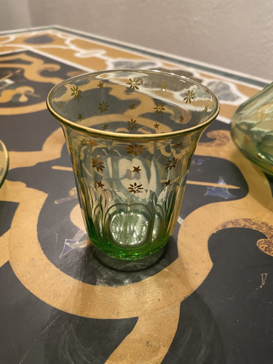 Un service de nuit en cristal émaillé -photo-2