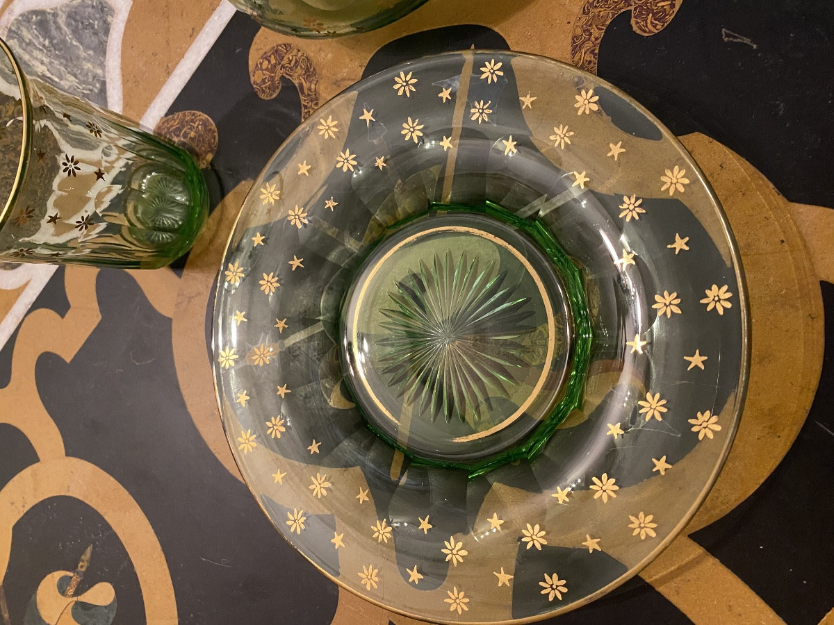 Un service de nuit en cristal émaillé -photo-3