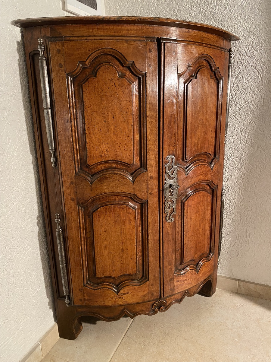 Encoignure provençale en noyer époque  18eme -photo-3