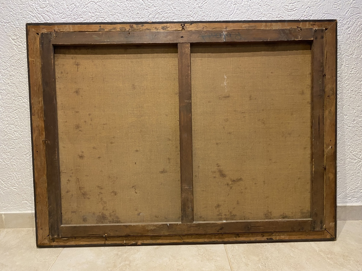 Marine Scene Of The Breton Coast, Oil On Canvas, 19th Century -photo-1