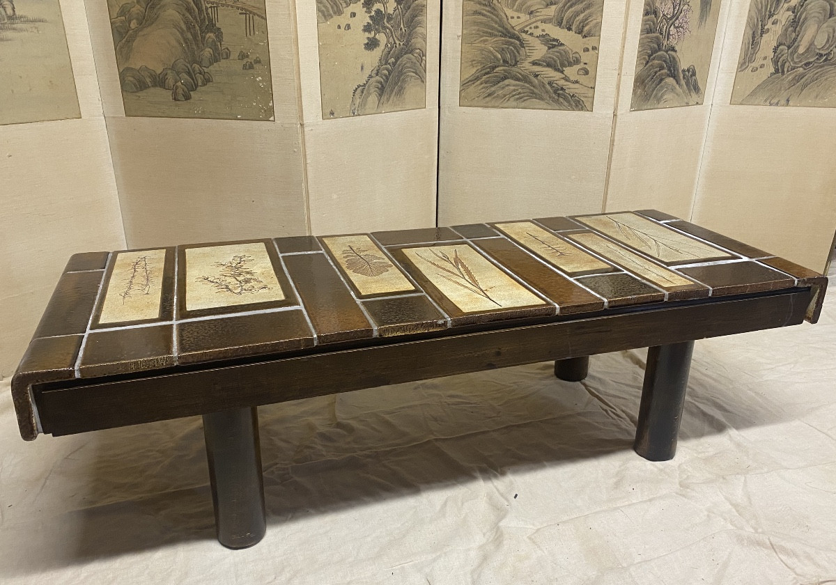 Table de salon Roger Capron modèle herbier -photo-6