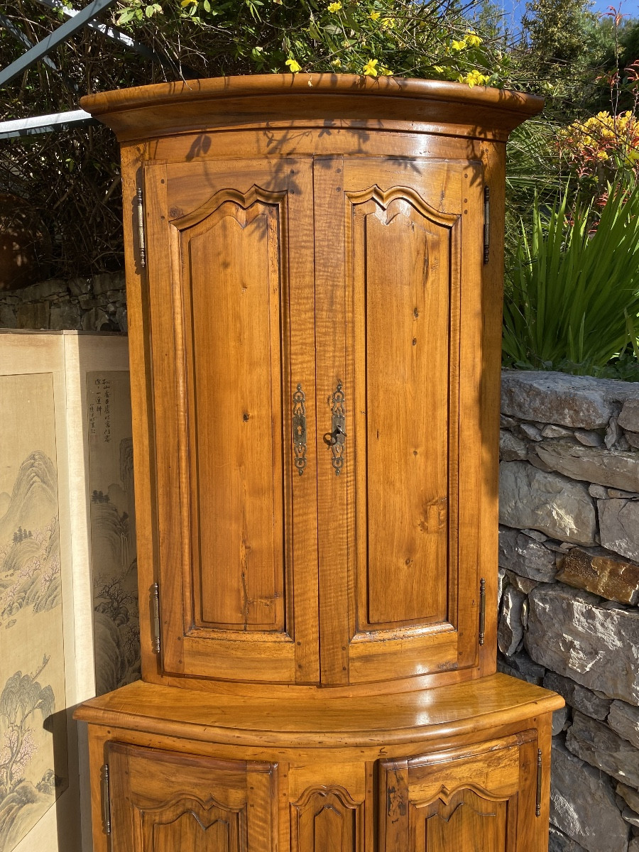 Encoignure 18eme provençales en noyer -photo-4