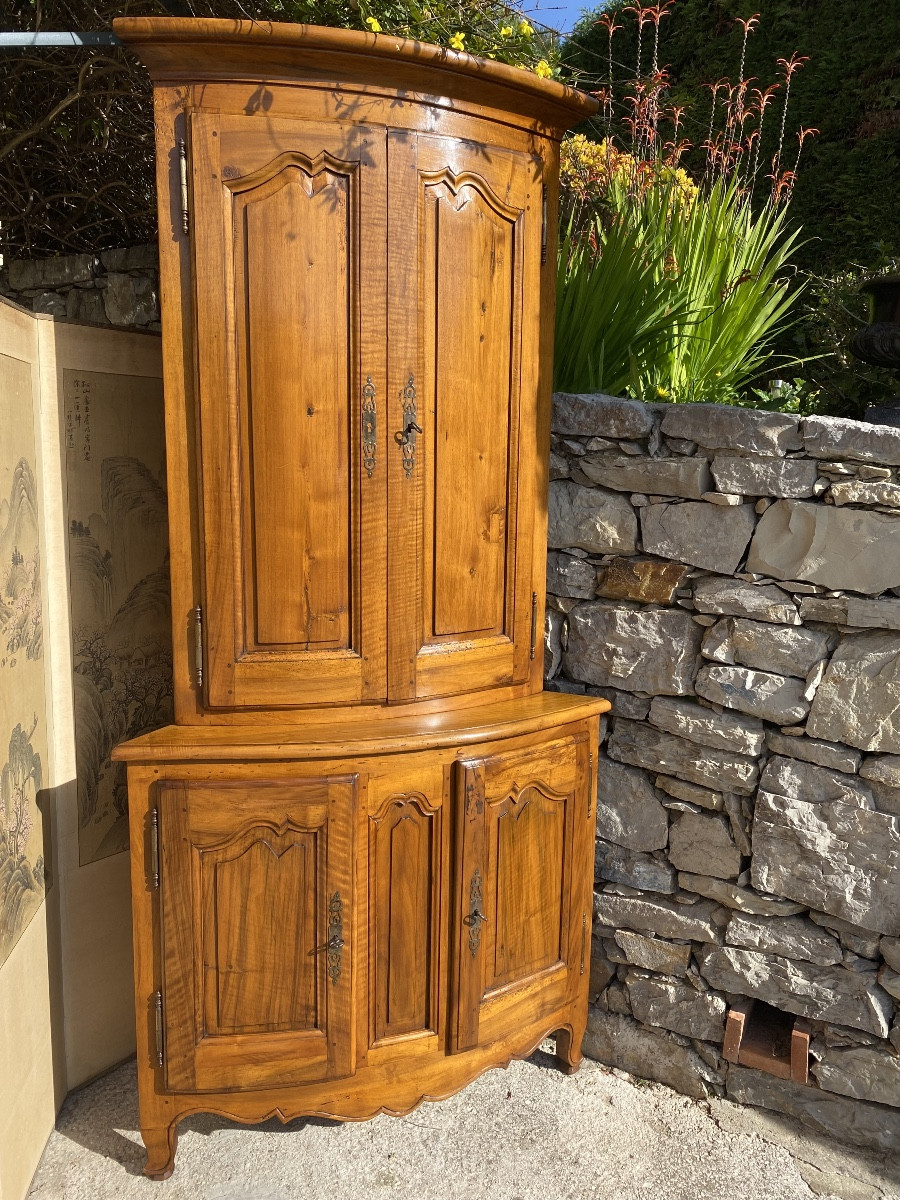 Encoignure 18eme provençales en noyer -photo-1