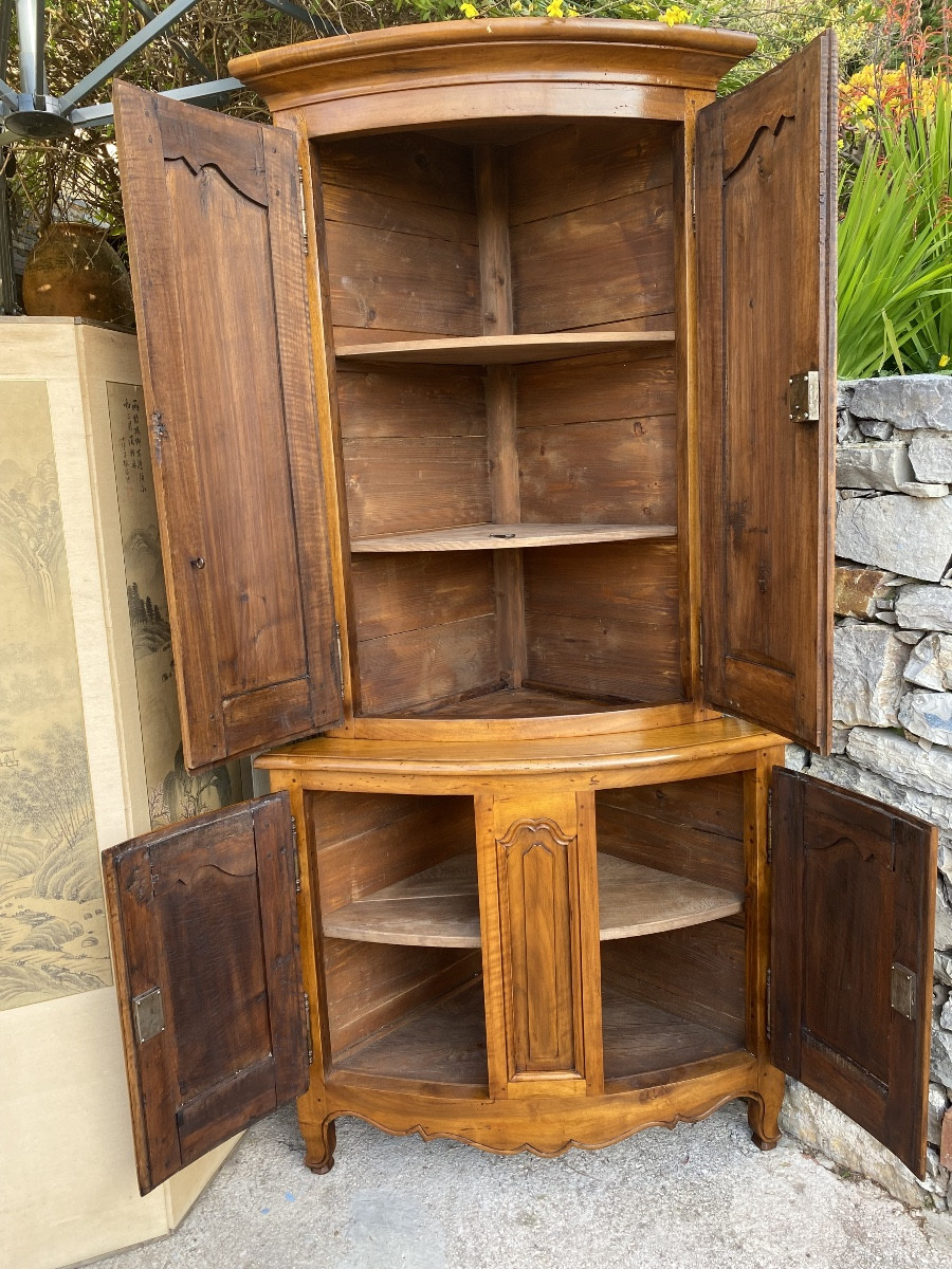 Encoignure 18eme provençales en noyer -photo-2