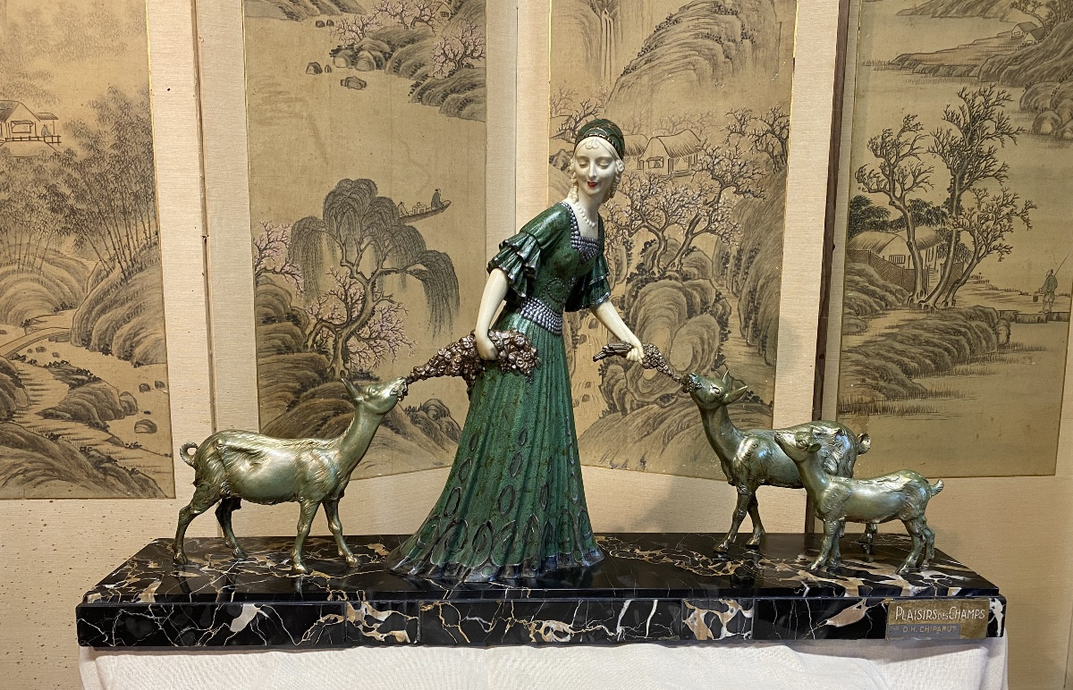 Elegant With Goats And Kid