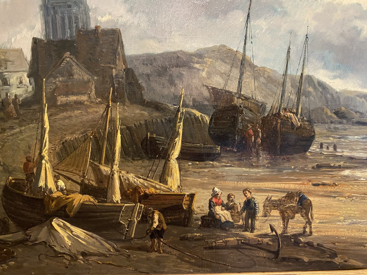 Tableau marine retour de pêche -photo-3