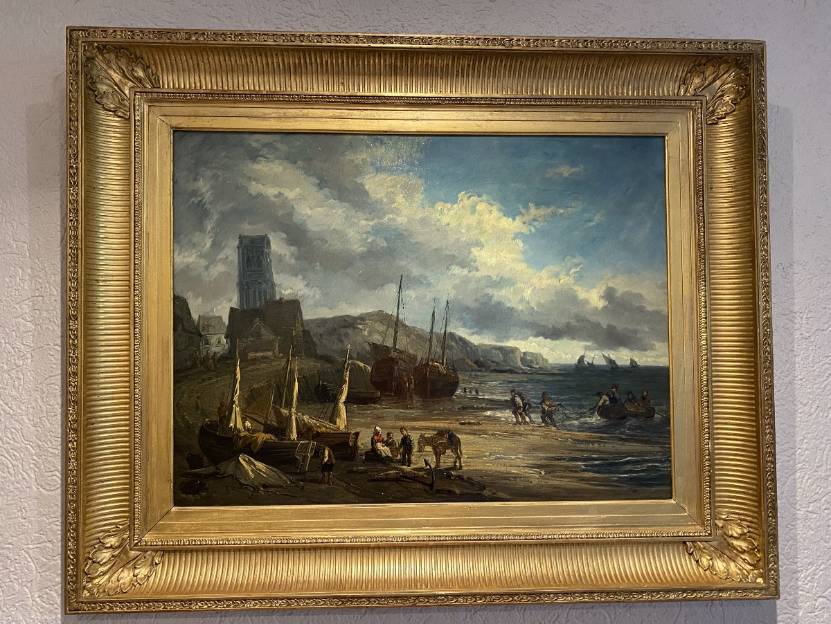 Tableau marine retour de pêche 