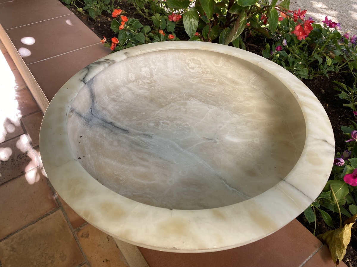 Coupe en albâtre art déco -photo-1