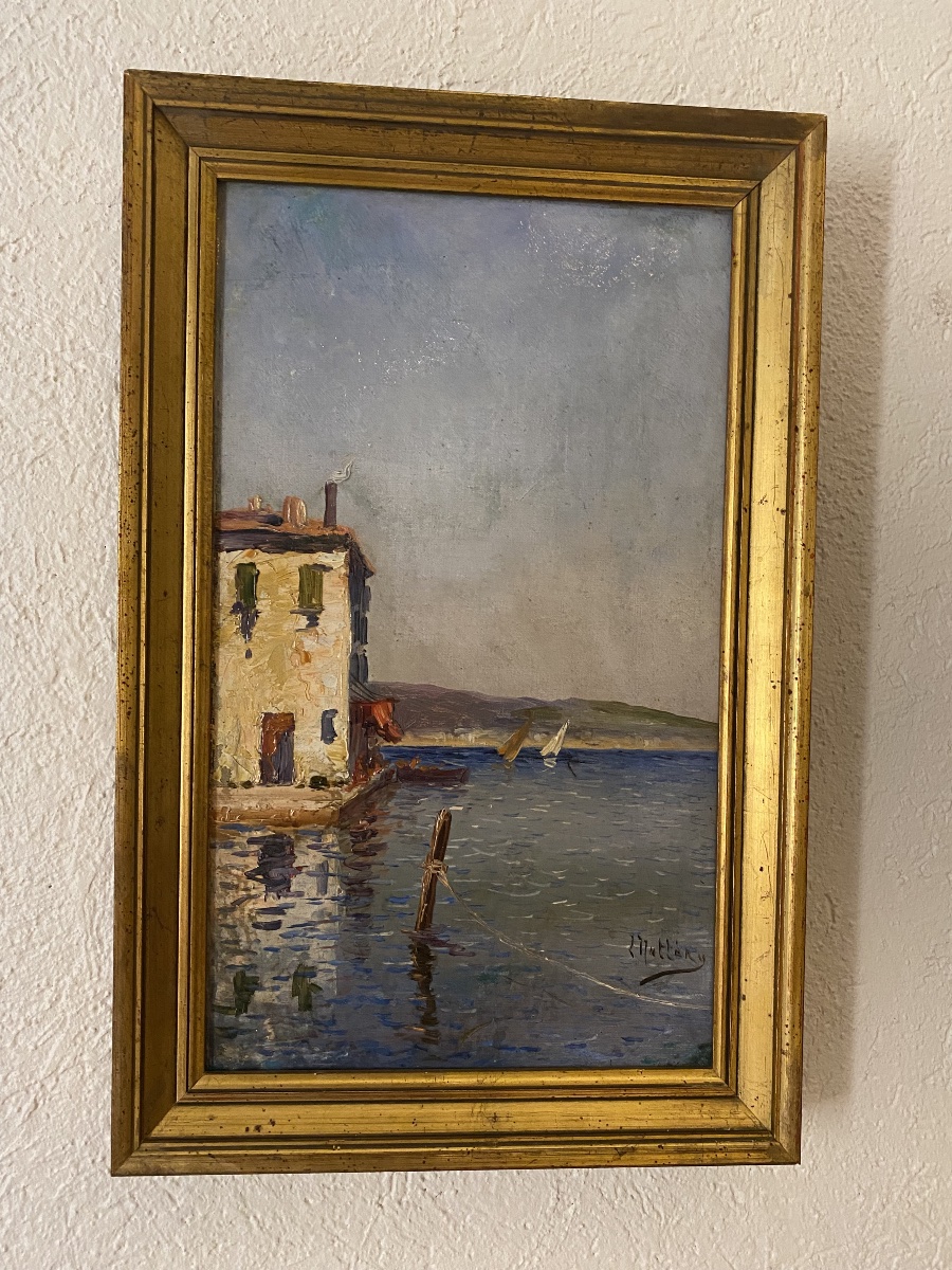 Oil Painting On Canvas Signed By Louis Naterro-photo-2