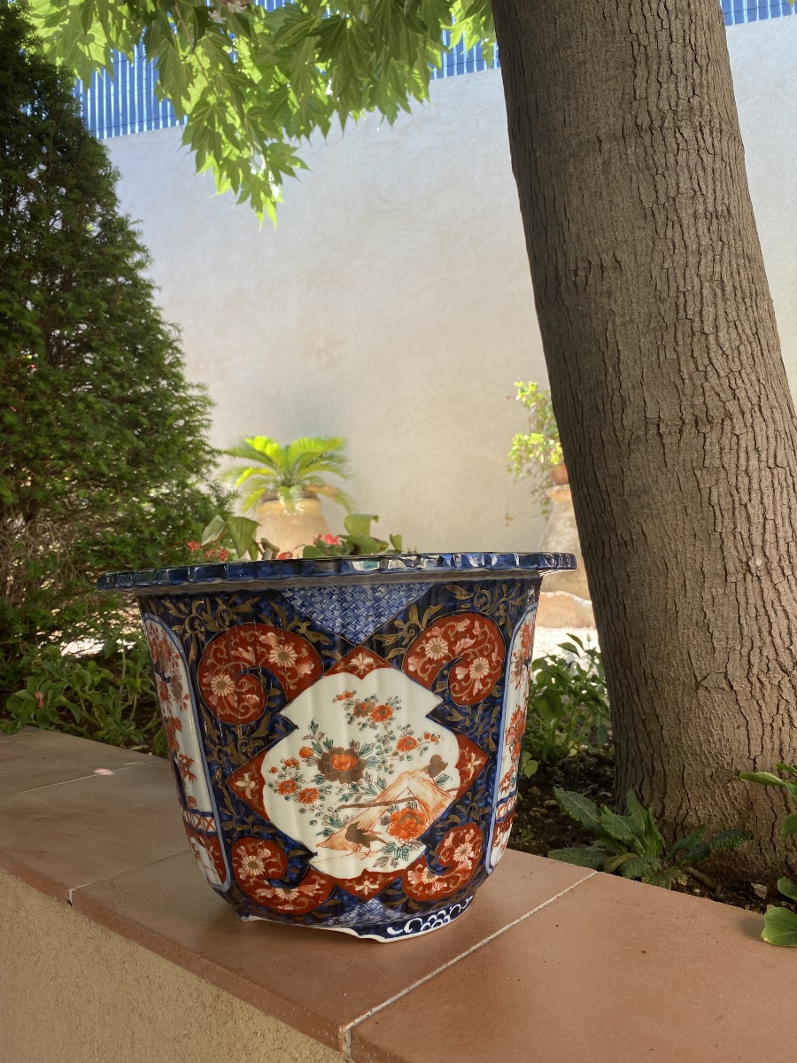 19th-century Imari Porcelain Plant Pot,-photo-3