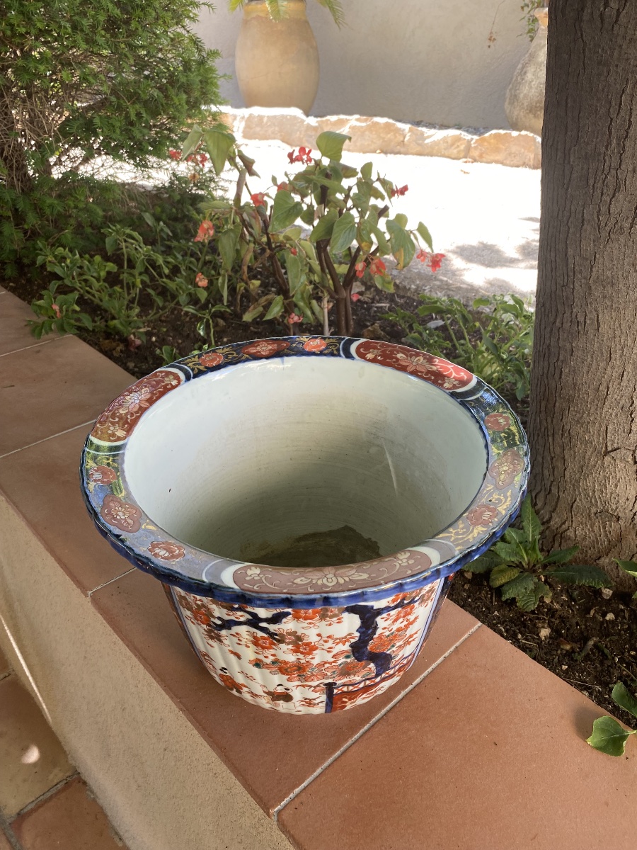 19th-century Imari Porcelain Plant Pot,-photo-1