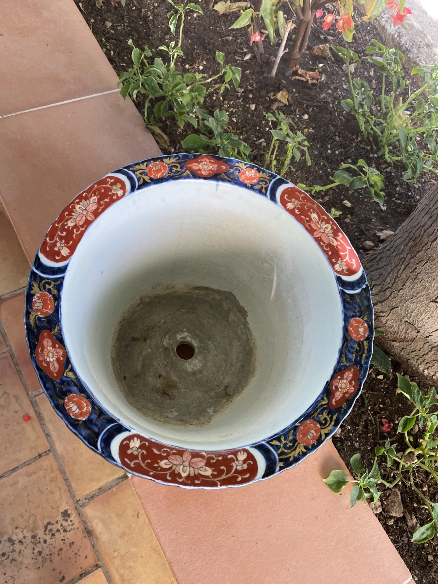 19th-century Imari Porcelain Plant Pot,-photo-2