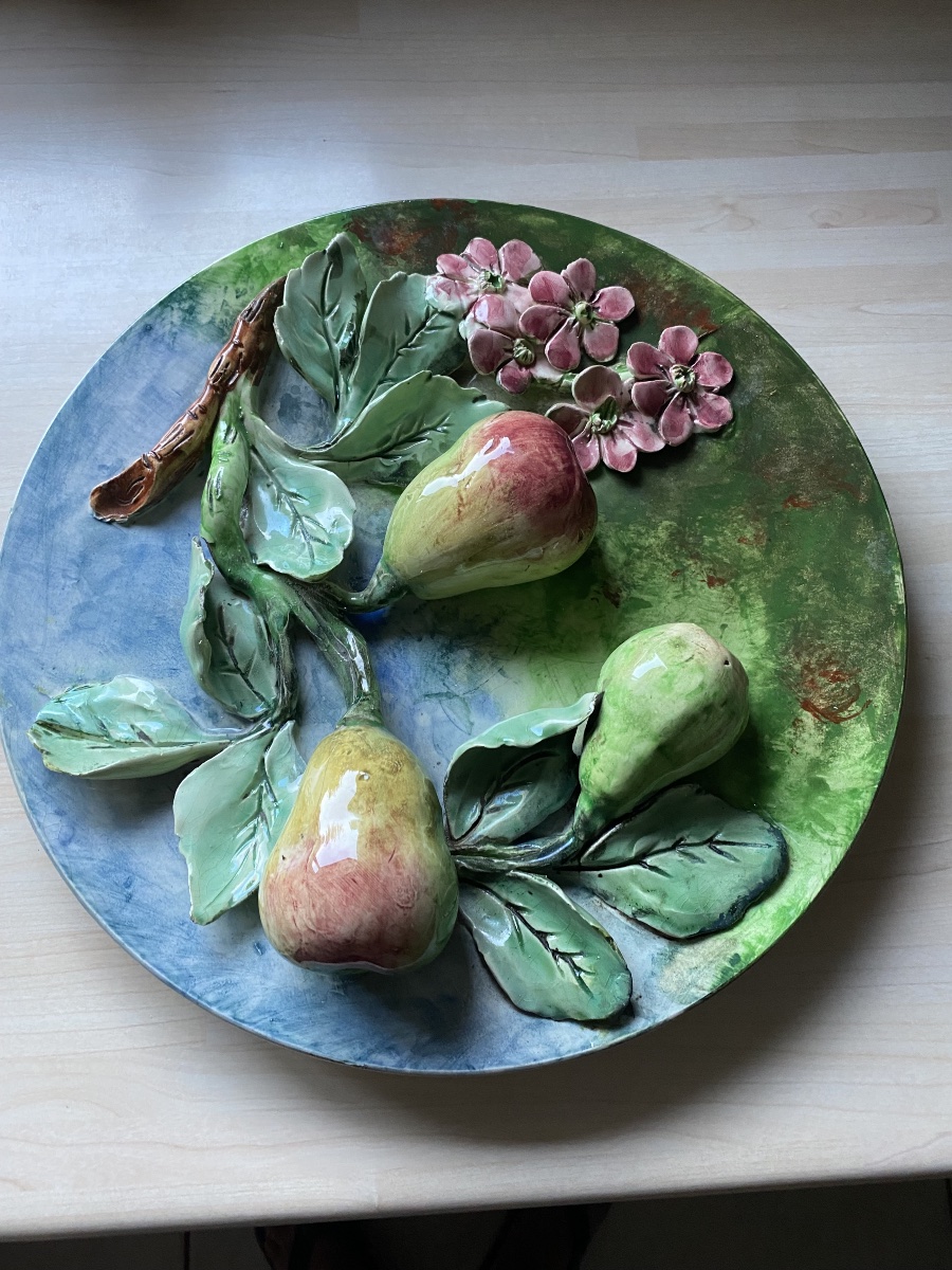 Longchamp "terre De Fer" Slip Dish With Pears