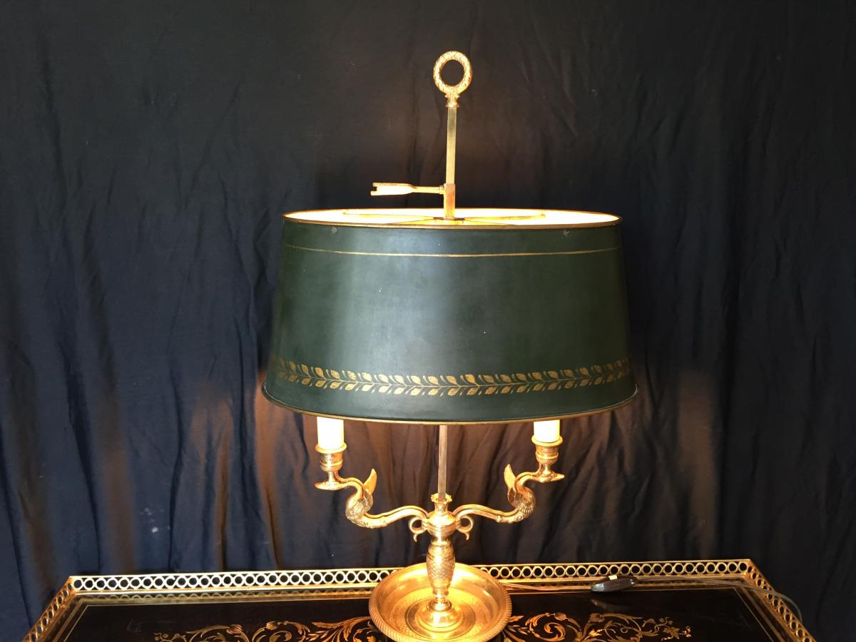 Lampe Bouillotte Ancienne En Bronze Doré 