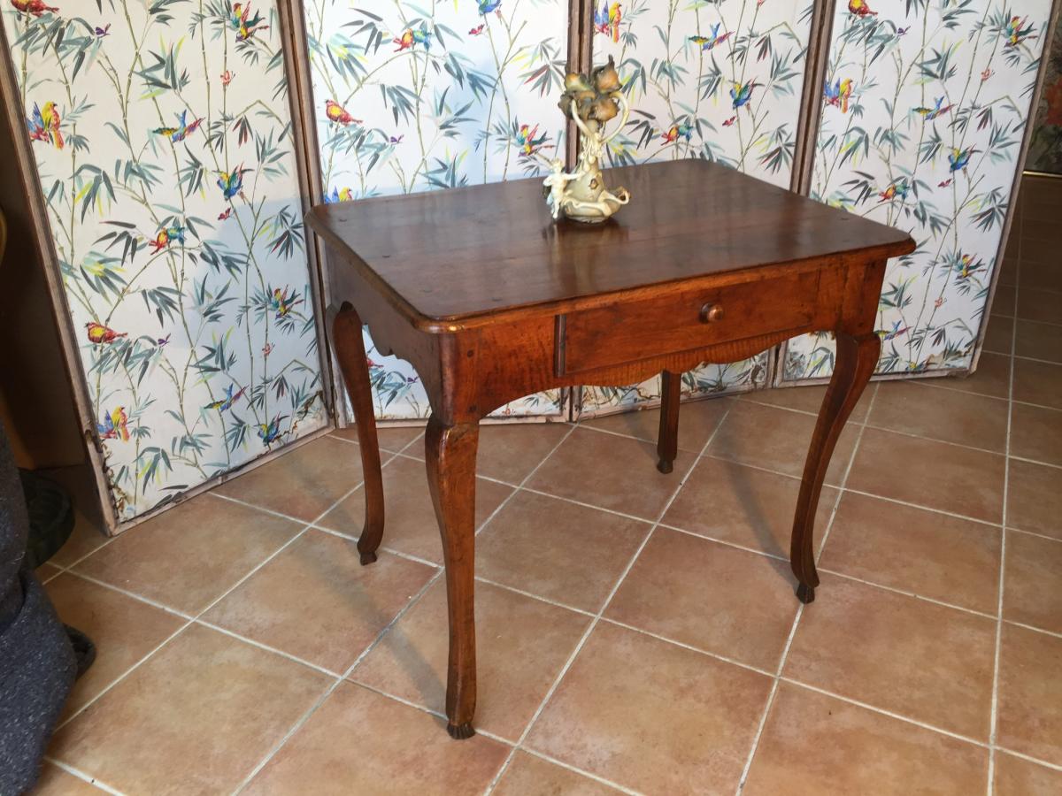 Table De Salon En Noyer 18ème Provençale 