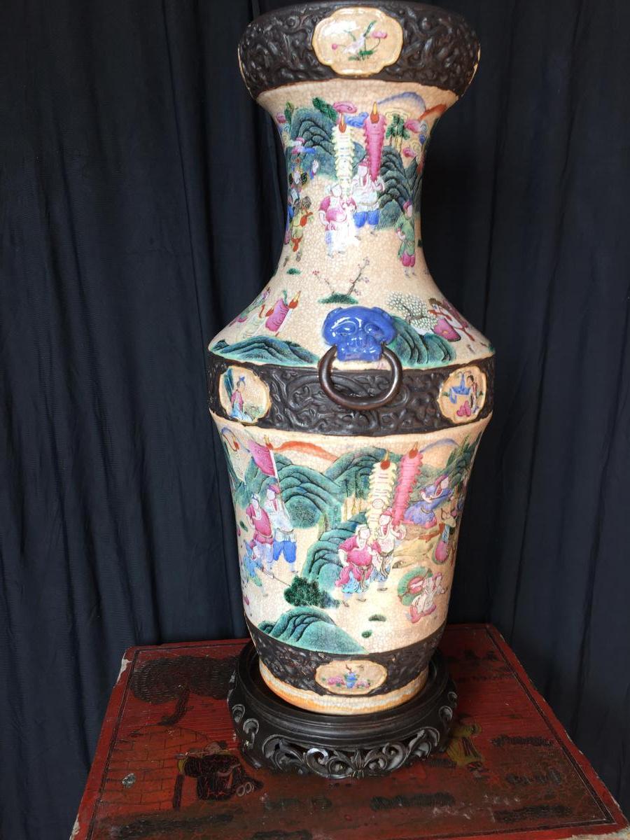 Vase Chinois  De Nankin 19eme-photo-2