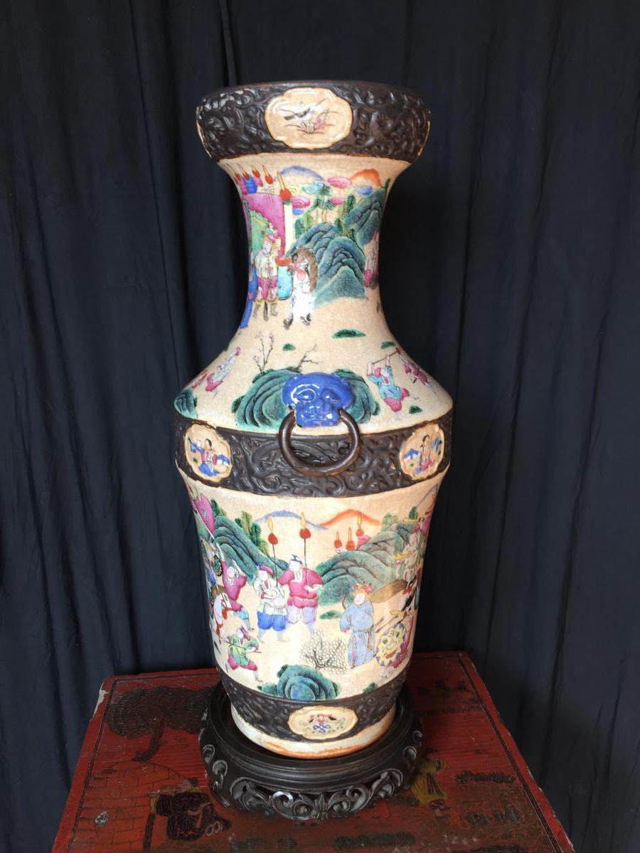 Vase Chinois  De Nankin 19eme-photo-4