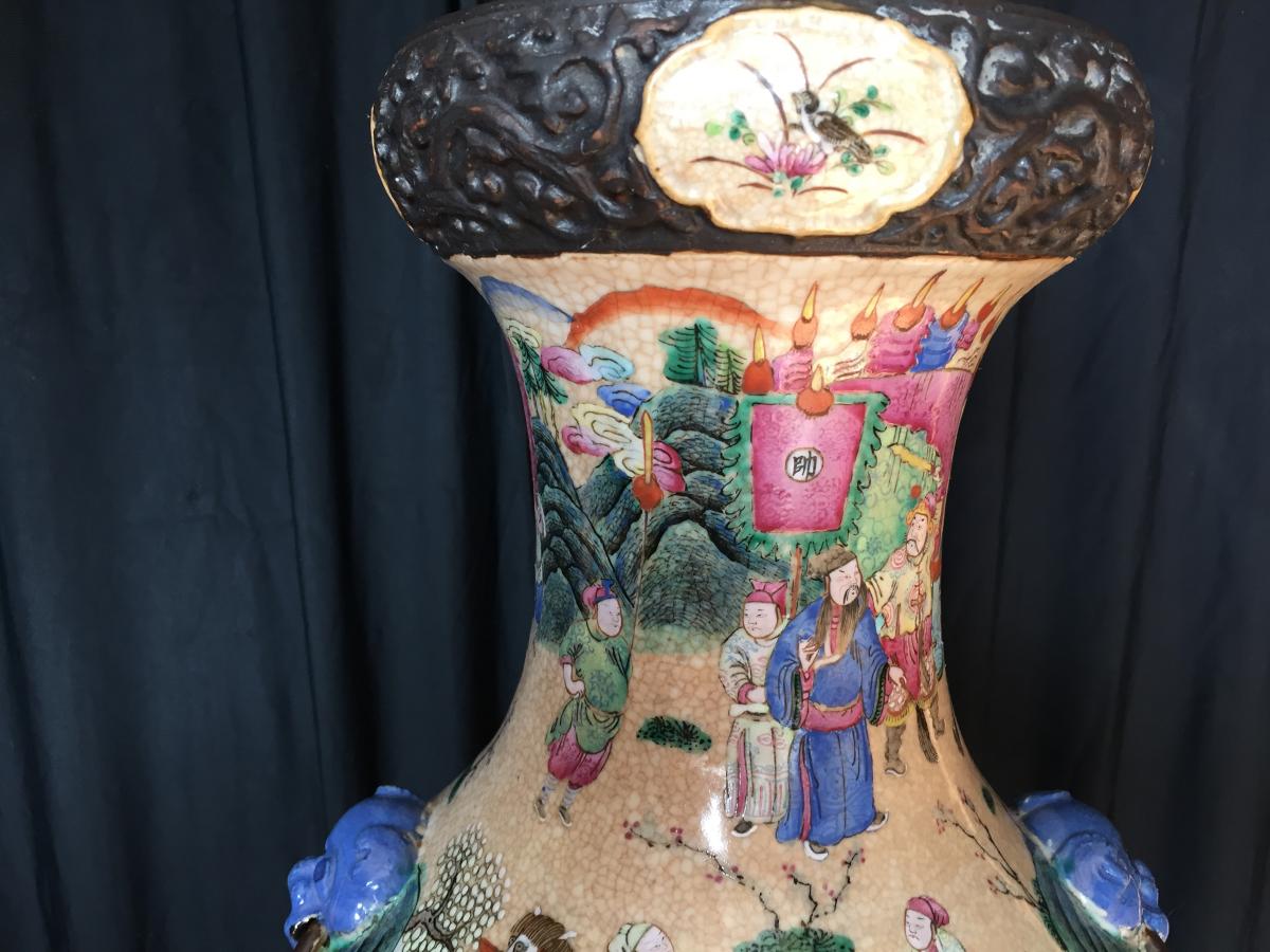 Vase Chinois  De Nankin 19eme-photo-3