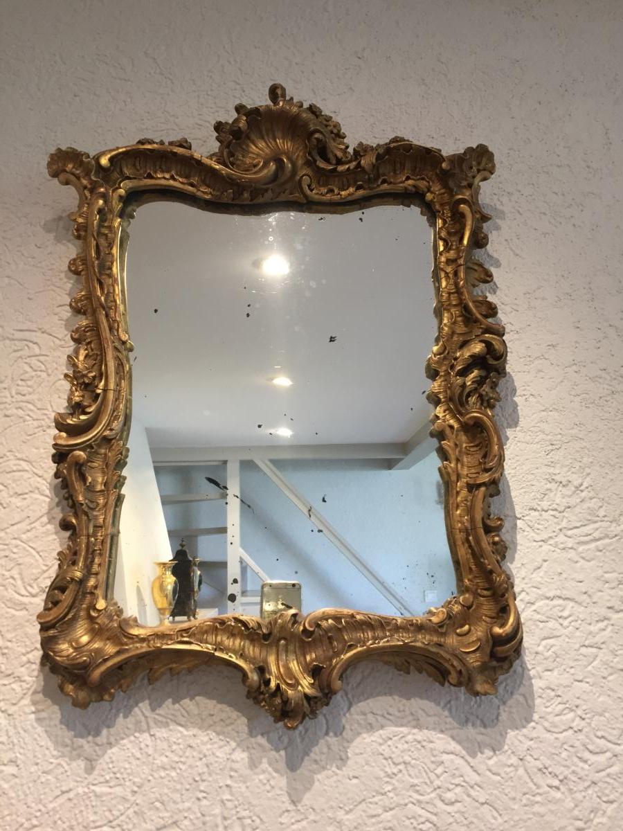 Petit Miroir Style Rocaille 