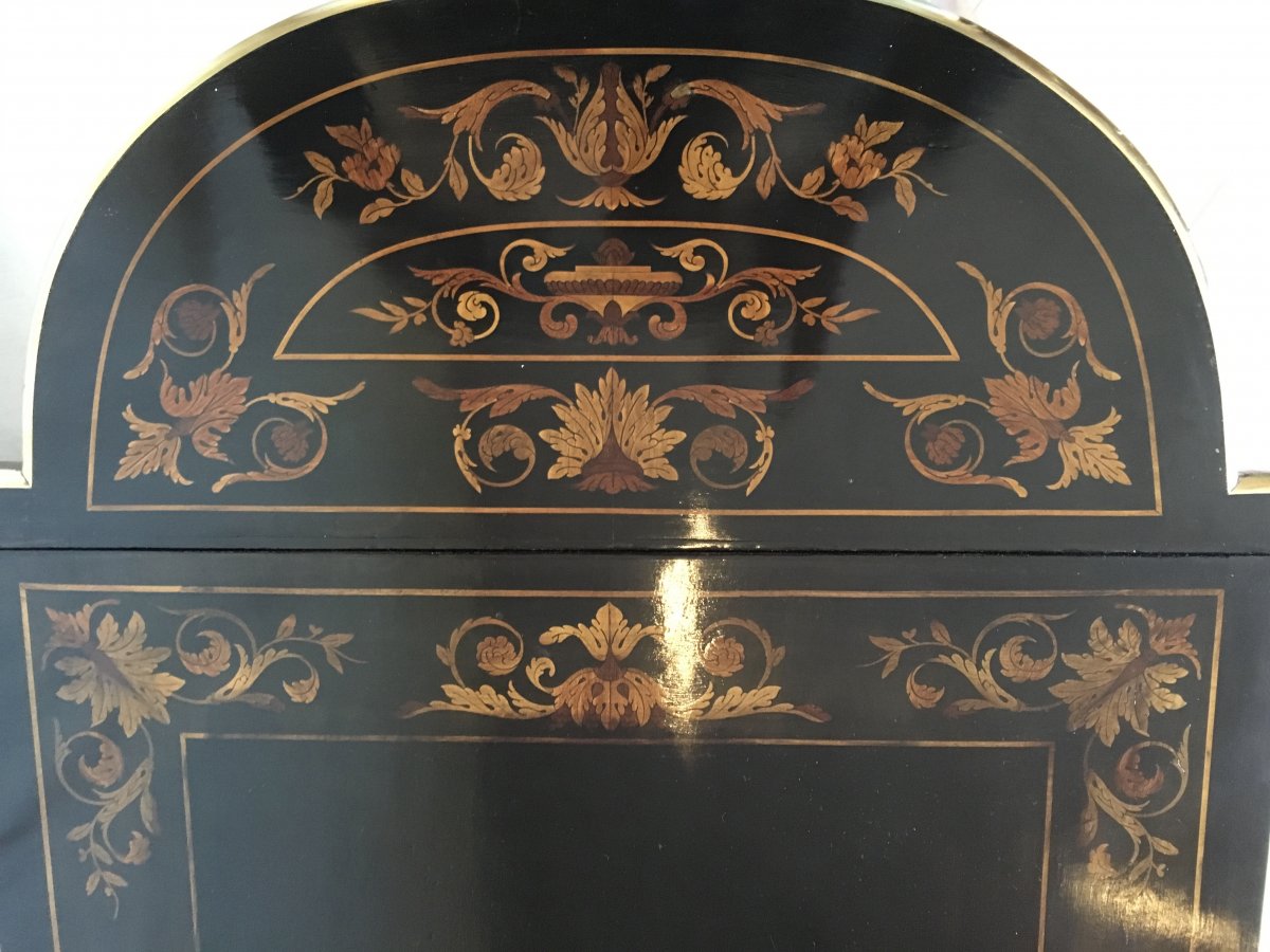 Table De Salon En Marqueterie De Bois Clair époque Napoleon III-photo-2