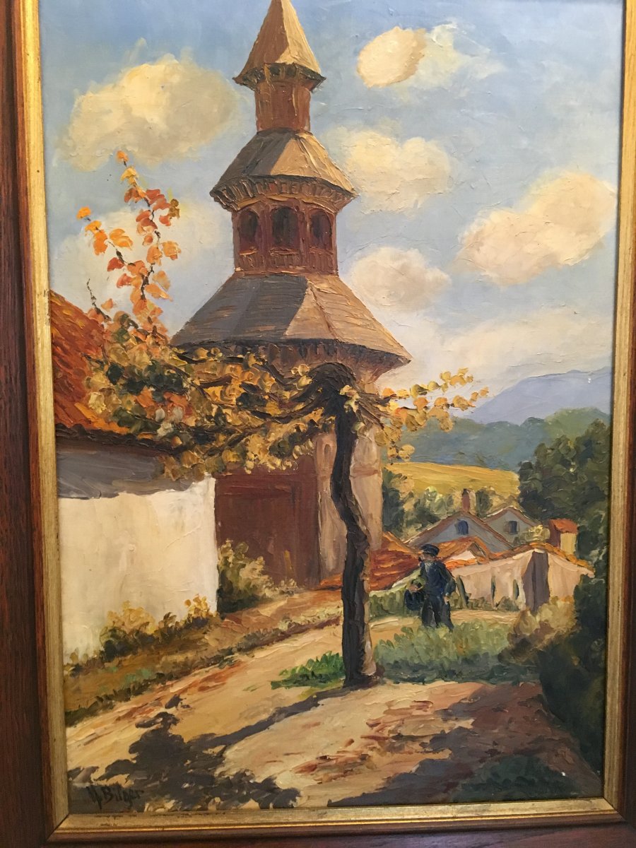 The Bell Tower Of Ciboure In The Basque Country