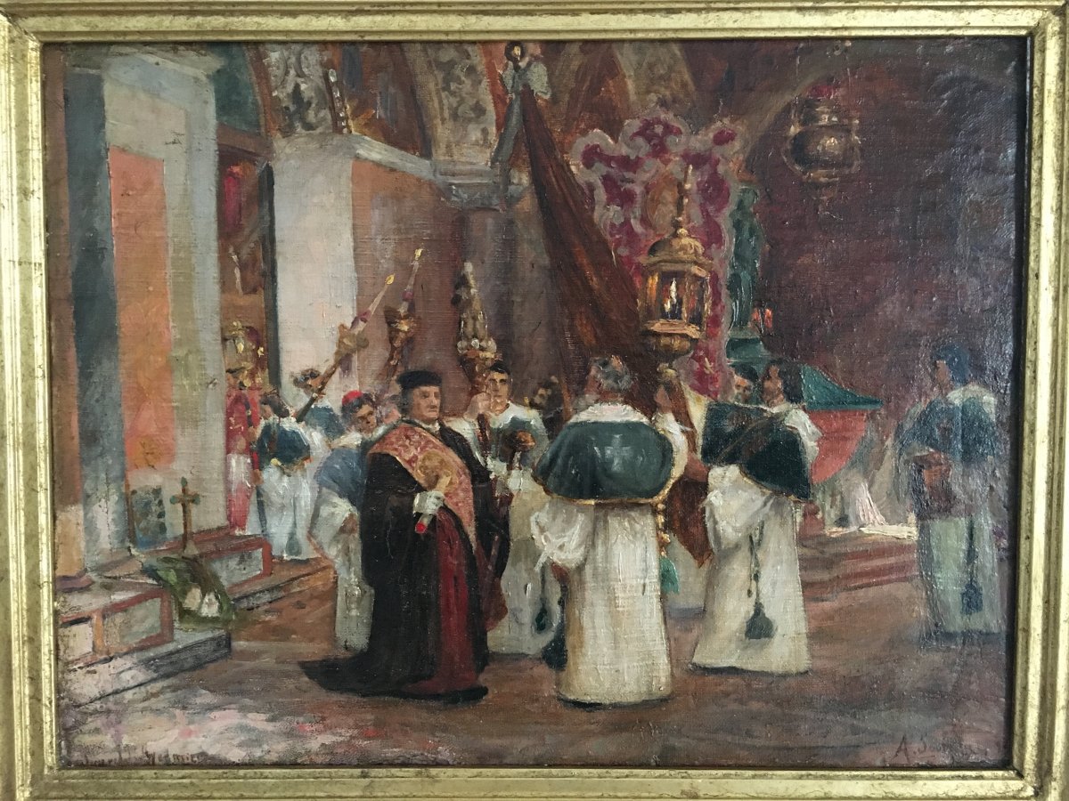Religious Scene Late 18th-photo-2