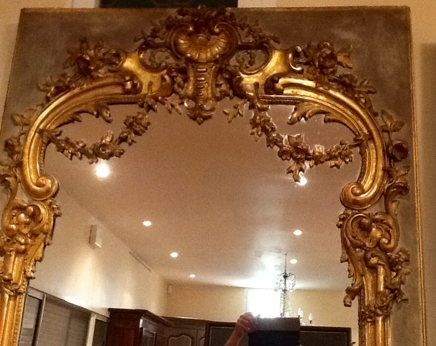 Miroir De Boiserie De Style Louis XIV-photo-2