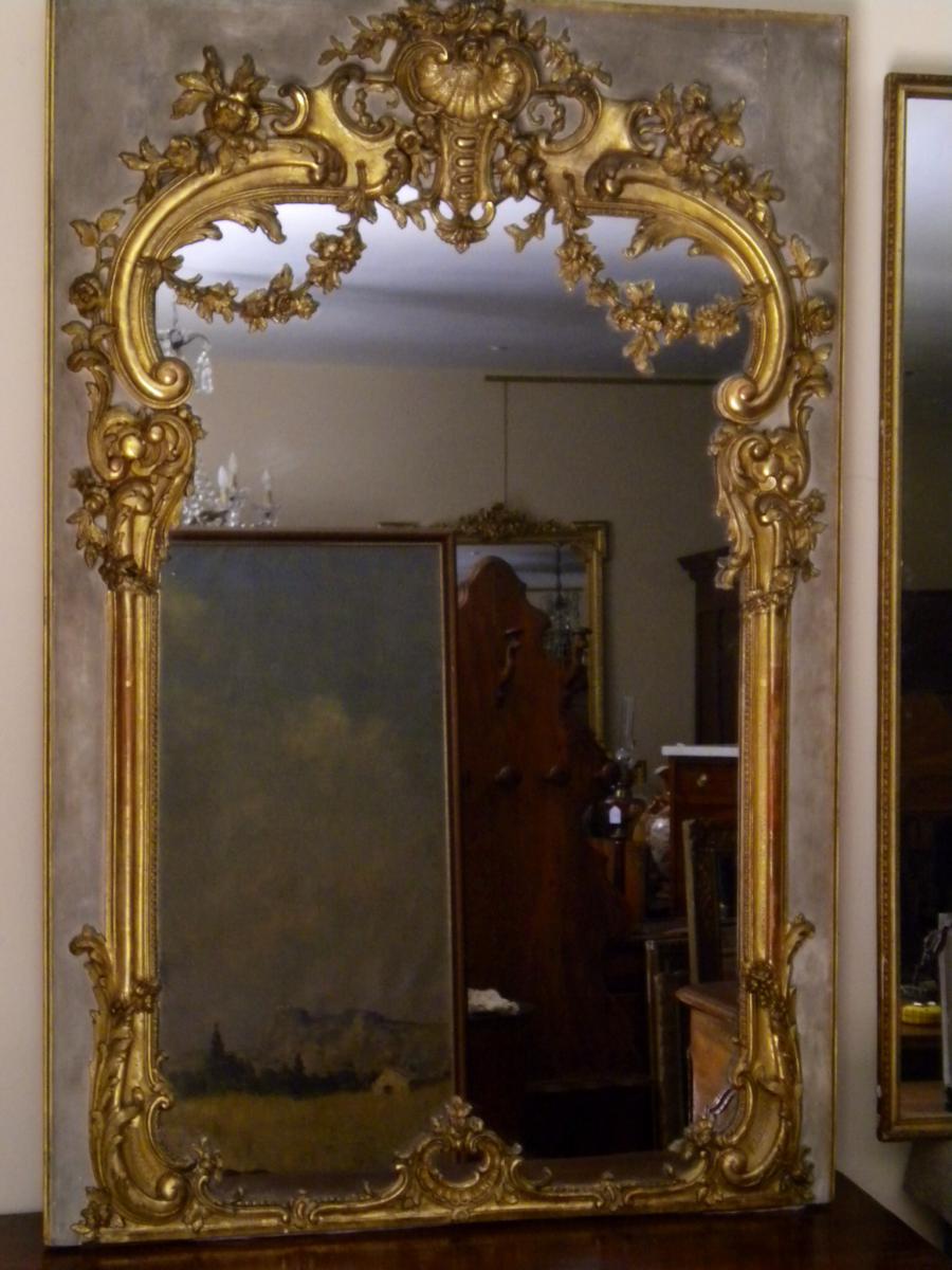 Miroir De Boiserie De Style Louis XIV-photo-2