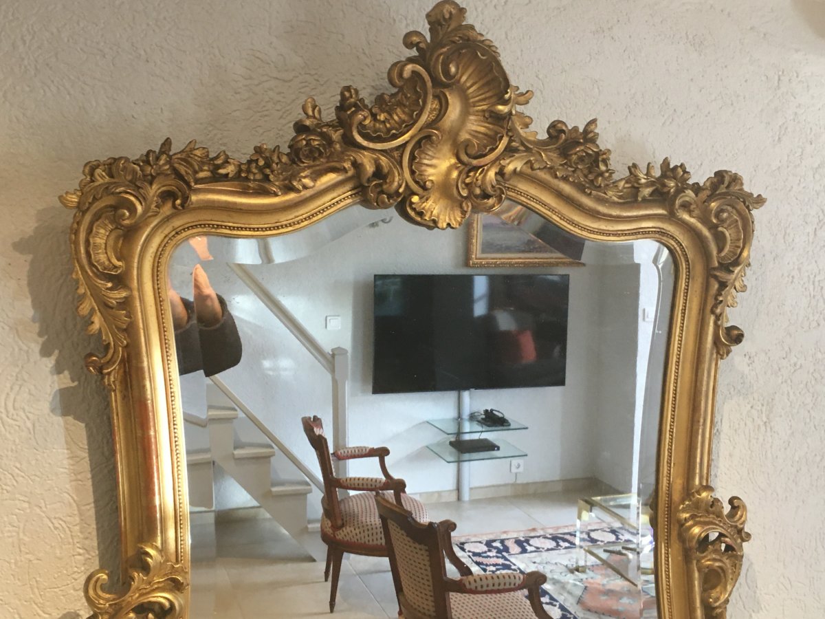 Miroir Rocaille De Style Louis XV -photo-3