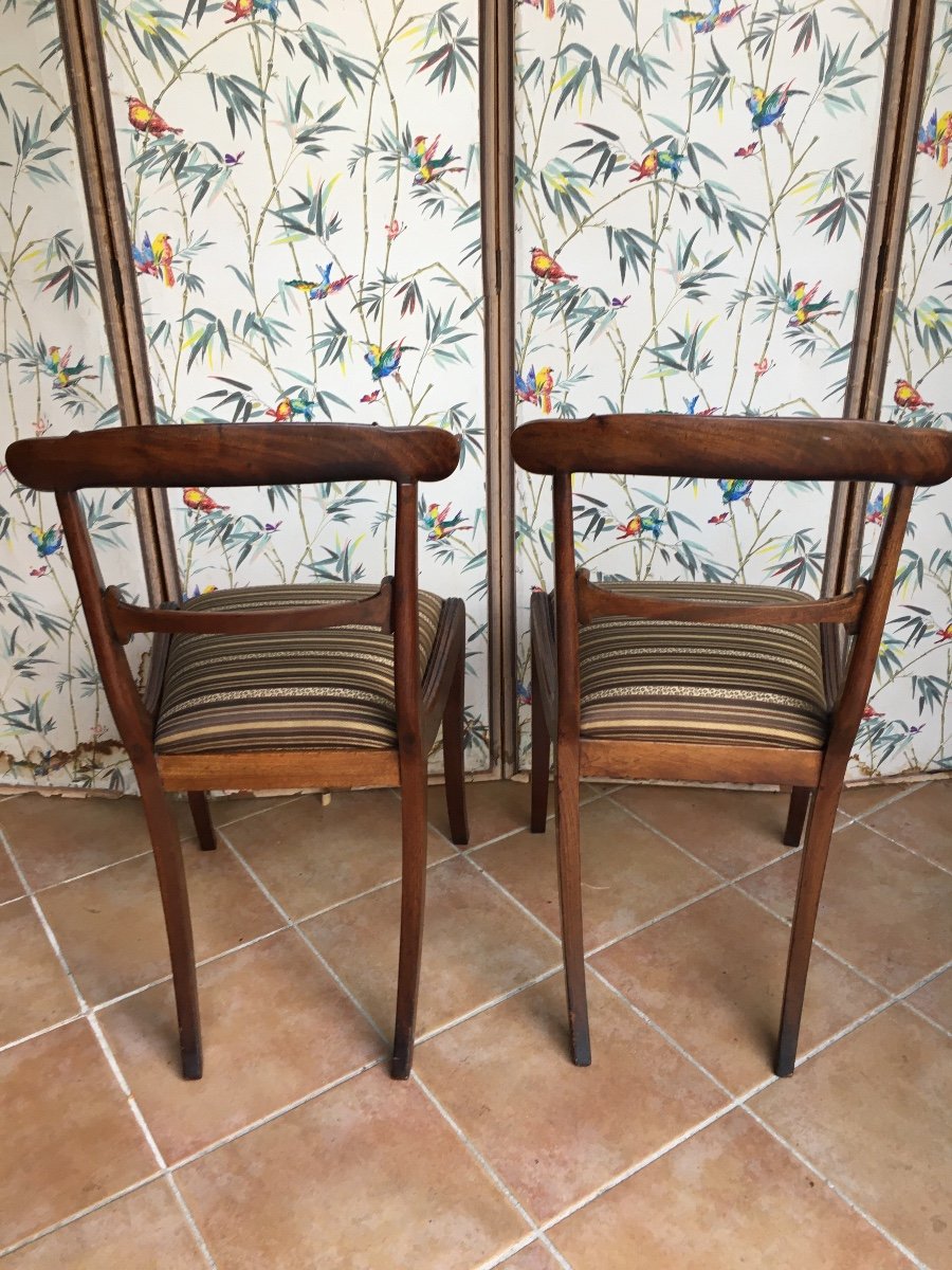 Pair Of English Mahogany Chairs 19th-photo-1