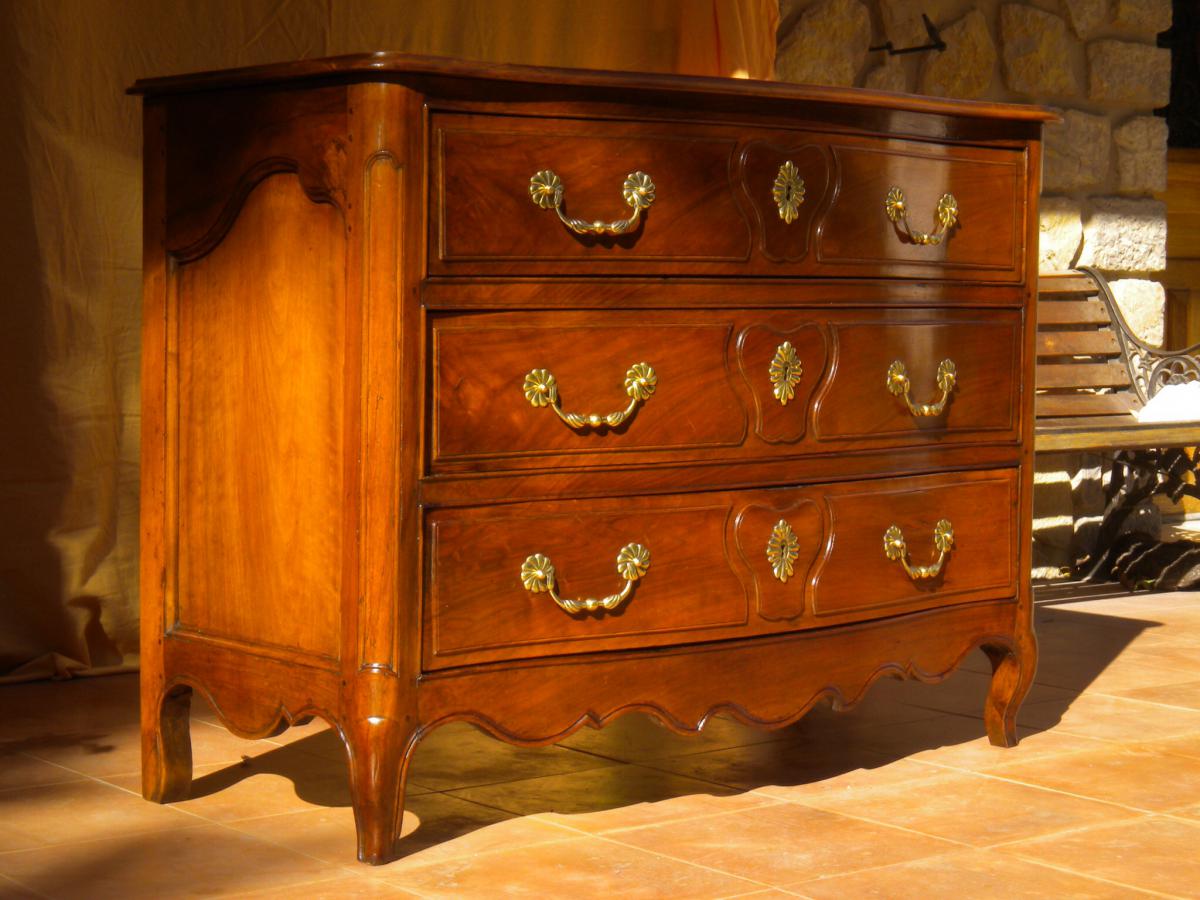 Commode Louis XV Galbee 18eme-photo-4