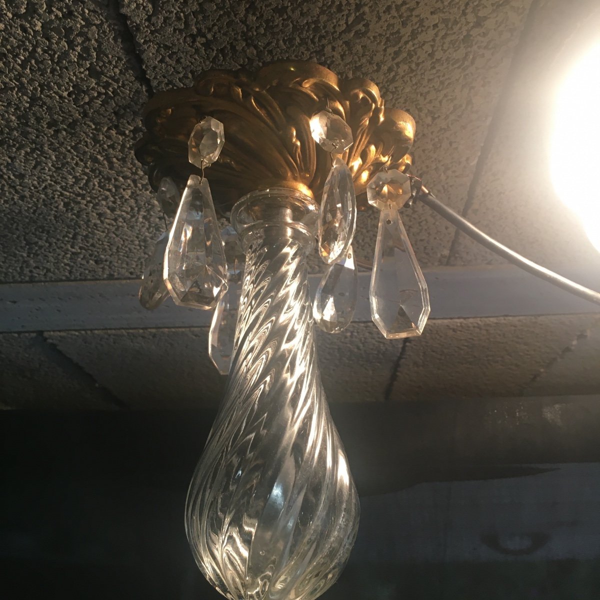 Gilt Bronze Chandelier And Pendants-photo-4