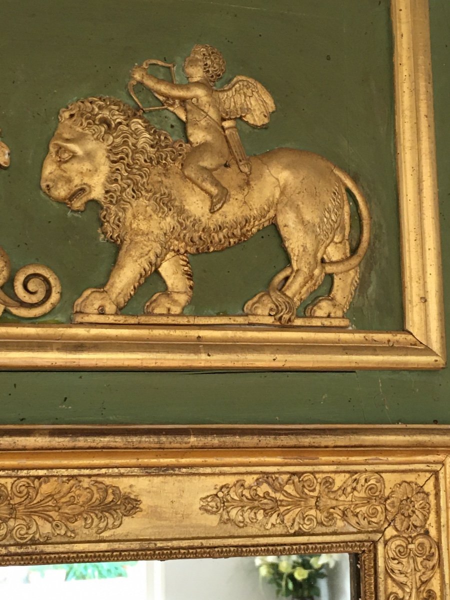 Trumeau In Golden Wood Empire Period-photo-3