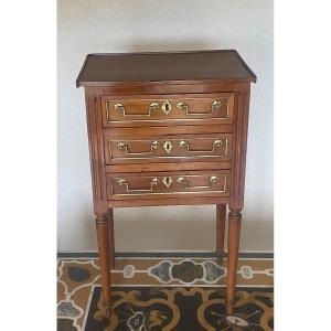 Louis XVI Chiffonniere Table In Cherry Wood Late 18th 