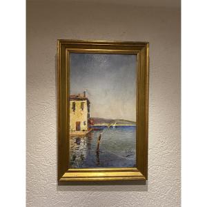 Oil Painting On Canvas Signed By Louis Naterro