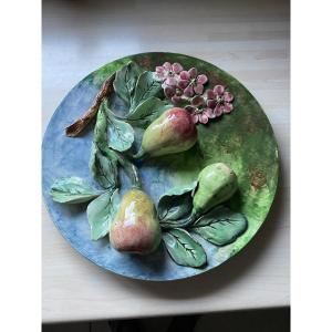Longchamp "terre De Fer" Slip Dish With Pears