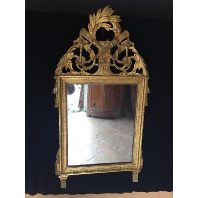 Louis XVI Mirror In Golden Wood XVIII