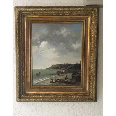 Bord De Mer Par Giuseppe Rossi Perouse 1820 1899 