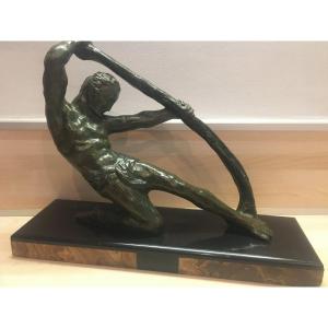 Bronze The Man With The Arc Michel Decoux 1837 1924