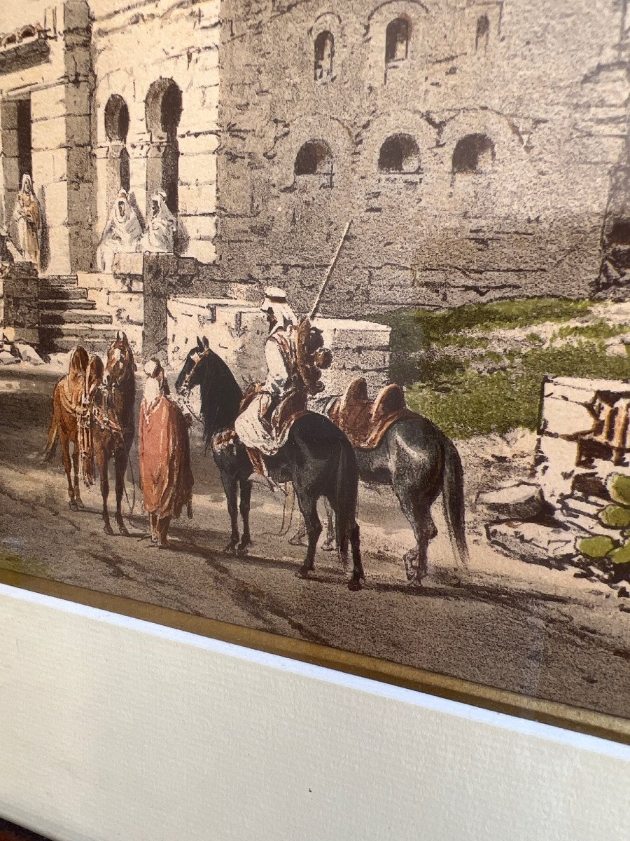 Etching Etching Moorish Scene Twentieth Century-photo-3