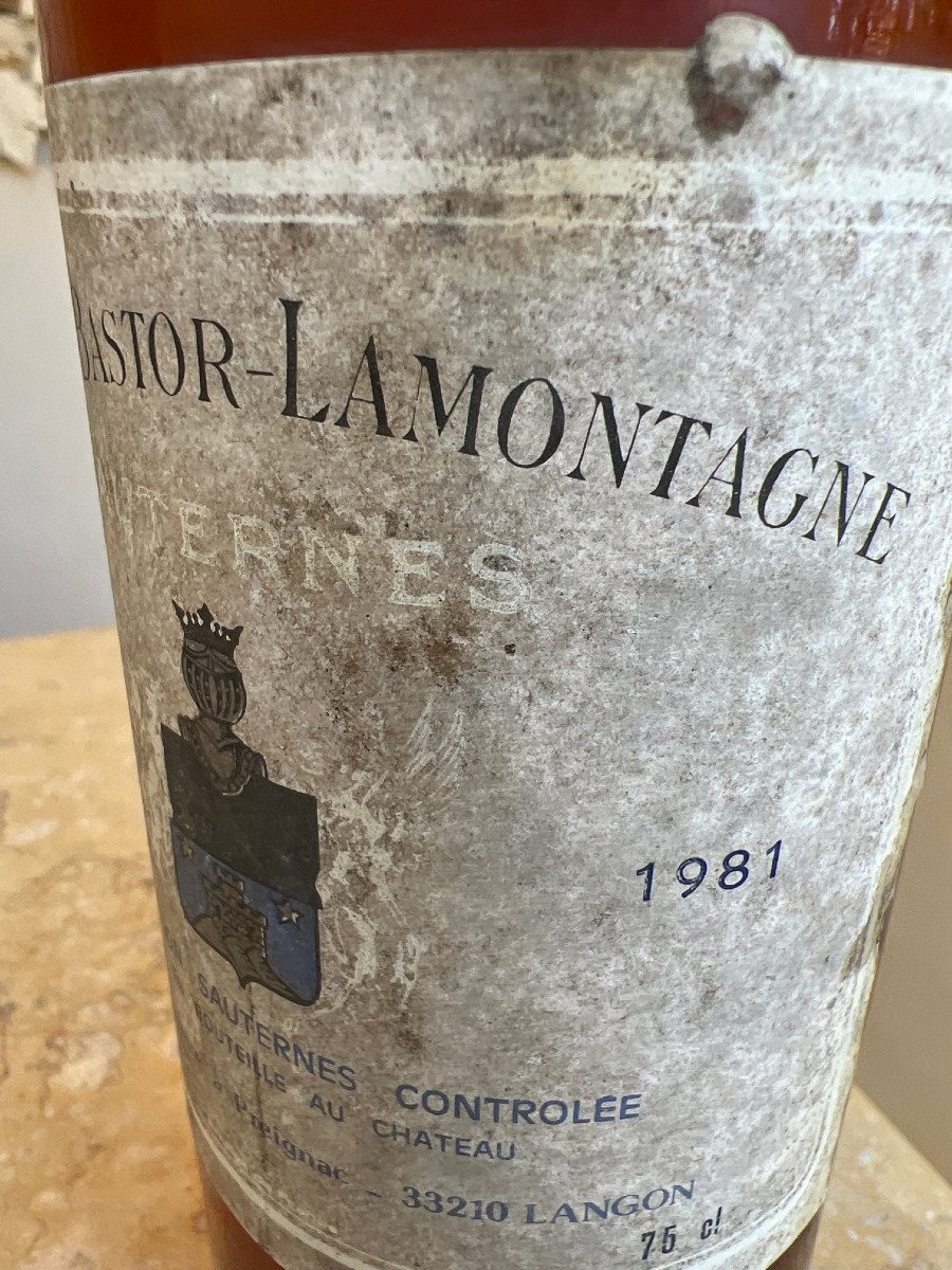 Sauternes 1981 Chateau Bastor-lamontagne Wine Bottle-photo-3
