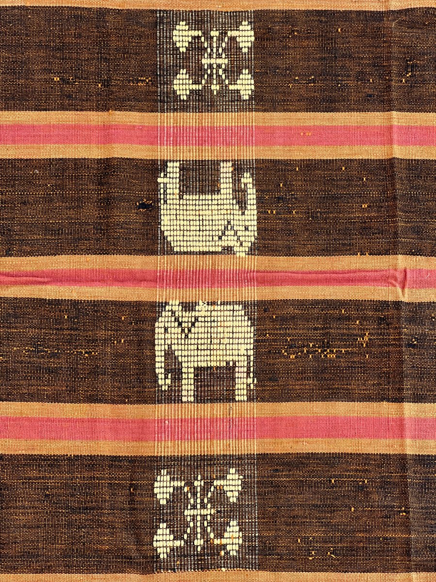 Pagne De Corps  A Motifs éléphants , Ethnie Konyak , Nagaland .