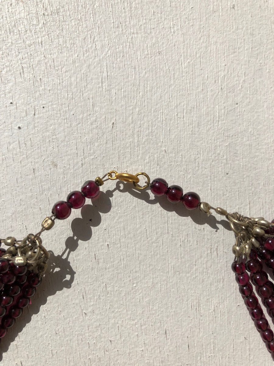 Collier  Ras De Cou Multirang Grenat Birmanie -photo-2