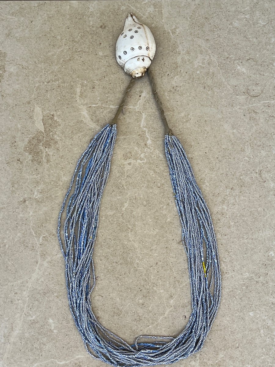 Rare Collier Multirang  Ethnique Tribu Lashi , Birmanie , Fin XIX é Siècle --photo-8