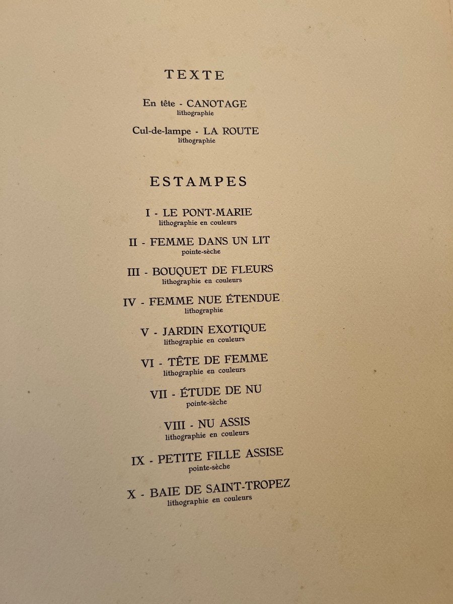 Dix Estampes Originales Présentées Par Jean Alazard - By Charles Camoin, 1946-photo-2